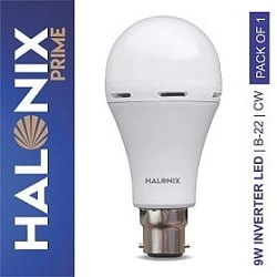 Halonix Rechargeable Inverter LED Bulb 9 Watt for Rs.368 – Amazon