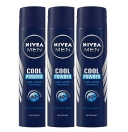 NIVEA Men Cool Powder Deodorant (150 x 3) for Rs.239 @ Amazon