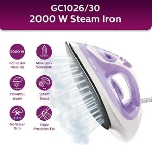 Philips EasySpeed GC1026/30 2000 Watt Steam Iron for Rs.1599 @ Amazon