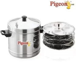 Pigeon Stainless Steel 4 Plates Induction & Standard Idli Maker