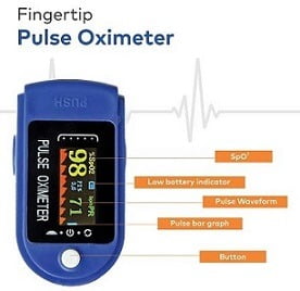 Thermocare Pulse oximeter fingertip (Heart Rate, SpO2 Level, O2 Monitor)