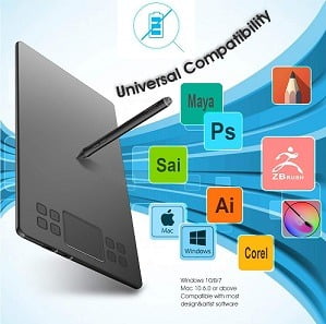 VEIKK A50 Graphic Tablet Drawing Tablet Pen Tablet 10×6 inch for Rs.5949 @ Amazon