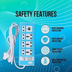 BRIX 2 USB 7 Universal Power Sockets with 2 meter Extension Cord