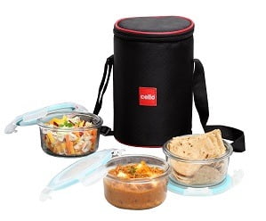 Cello Maxfresh 3 Round Glass Container 400 ml Lunch Box for Rs.699 @ Amazon