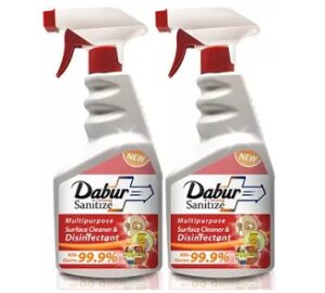 Dabur Sanitize Multipurpose Surface Cleaner & Disinfectant (450ml x 2) for Rs.245 @ Flipkart