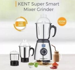 KENT - 16063 16029 800-Watt Mixer Grinder with 2 Jars
