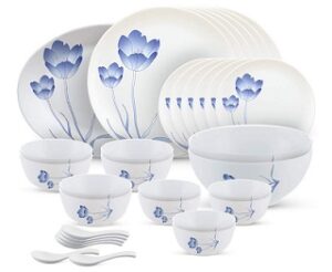 Larah by Borosil – Moon Series Tulip 33 Pieces Opalware Dinner Set worth Rs.3955 for Rs.1685 @ Amazon