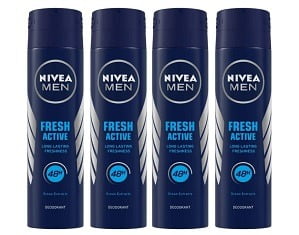 NIVEA Men Deodorant, Fresh Active Original, 150ml (Pack of 4)