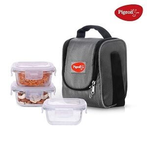 Pigeon Therma Fresh Borosilicate Glass 3 Piece Lunch Box for Rs.799 @ Amazon