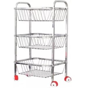 Square Vegetable Stainless Steel Kitchen Trolley for Rs.1199 @ Amazon