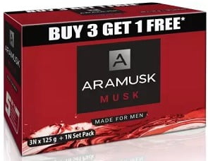 Aramusk Musk Soap (4 x 125 g) worth Rs.150 for Rs.105 @ Flipkart