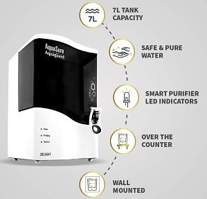 Eureka Forbes AquaSure from Aquaguard Delight (RO+UV+MTDS) 7L water purifier for Rs.7999 @ Amazon