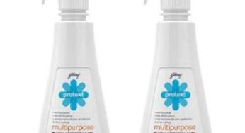 Godrej Protekt Disinfectant Spray Sanitizer Kills 99.9% Germs (500 ml x2) for Rs.240 @ Amazon