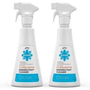 Godrej Protekt Disinfectant Spray Air & Surface Sanitizer Kills 99.9% Germs (500ml x 2)