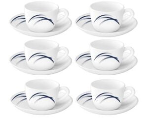 Larah By Borosil – Indigo Stella Cup and Saucer Set of 6 (140ml) for Rs.387 @ Amazon