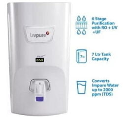 Livpure LIV-PEP-PRO-PLUS+ 7 L RO + UV + UF Water Purifier with Taste Enhancer