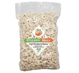 Organic Nuts Cashews Nuts Broken 2 – 3 Pieces [Vacuum Pack] 900g for Rs.599 @ Amazon