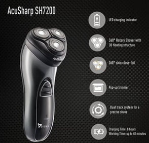 Syska AcuSharp SH7200 Shaver for Rs.1199 @ Tatacliq