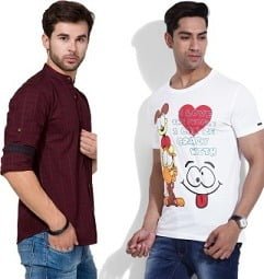 Top Brand Men’s T-Shirts and Shirts – Minimum 60% Off at Amazon