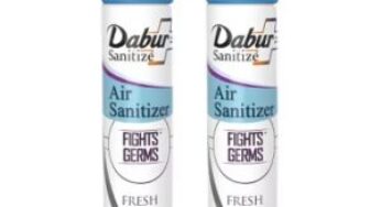 Dabur Sanitize Air Sanitizer Spray (2 x 240 ml) for Rs.198 @ Flipkart (Limited Period Deal)