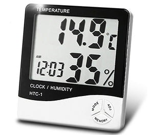 HTC Instrument 103-CTH Digital Indoor Hygrometer Thermometer with Clock for Rs.289 @ Amazon