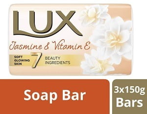 Lux Jasmine & Vitamin E Beauty Soap Pack (3×150 g) worth Rs.114 for Rs.76 @ Amazon