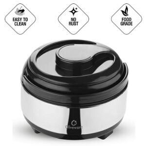 Oliveware Supremo Casseroles Stainless Steel with Insulated Lids Double Wall Insulation 2000 ml for Rs.612 @ Amazon