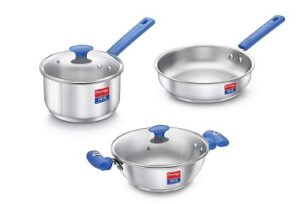Prestige Platina Special BYK Stainless Steel Cookware set (Gas and Induction compatible)