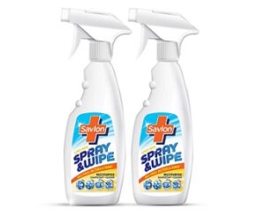 Savlon Spray & Wipe Multipurpose Disinfectant Cleaner (500ml x 2)