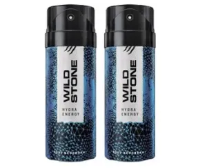 Wild Stone HYDRA ENERGY Deodorant Spray (150ml x 2)