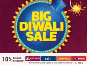 Flipkart Big Diwali Sale (8th-13th Nov) - 10% Discount on AXIS, CITI, ICICI, KOTAK Card (Live for Plus Members)