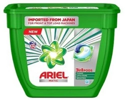 Ariel Matic 3in1 PODs Liquid Detergent Pack 32 Count for Both Front Load and Top Load Washing Machines