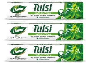 DABUR Herbal Tulsi - Anti Bacterial Toothpaste (200 gm X 3)
