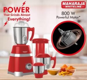 Maharaja Whiteline Ultramax Elite MX-222 800 W Mixer Grinder 4 Jars for Rs.3329 @ Flipkart