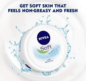 NIVEA Cream Soft Light Moisturiser with Vitamin E 500 ml for Rs.380 @ Amazon
