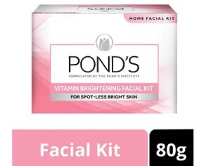 Pond’s Vitamin Skin Brightening Home Facial Kit - With Face wash, Scrub, Nourishing cream, Massage Cream, Mask & Finishing Cream 80 g