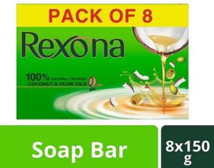 Rexona Coconut & Olive Oil Soap (150g x 8) for Rs.297 @ Amazon