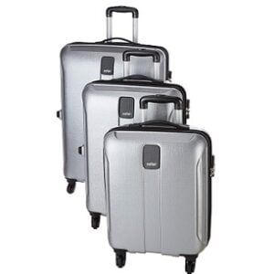 Safari Thorium Stubble Combo Set of 3 Check-in 4 Wheel Hard Suitcase