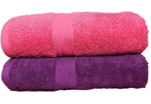 Trella 100% Cotton 500 GSM Large Cotton Bath Towel Set of 2
