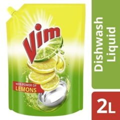VIM Dishwash Liquid Gel Lemon Refill Pouch 2 Ltr