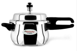 Butterfly Curve Stainless Steel Pressure Cooker 3 Litre (Induction and Gas Compatible)