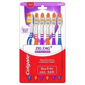 Colgate ZigZag Toothbrush Medium (Pack of 6) worth Rs.135 for Rs.100 @ Amazon