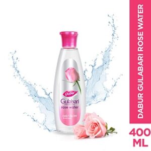 DABUR Gulabari Premium Rose Water 100% Natural 400 ml worth Rs.110 for Rs.77 @ Amazon