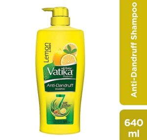 Dabur Vatika Anti Dandruff Shampoo with Lemon & Methi 640ml