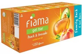 FIAMA Peach and Avocado Gel Bar (125g x 6) for Rs.270 – Flipkart