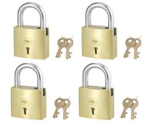 Harrison A-1-0001_PK 4 Brass Padlock with 2 Keys (Pack of 4) worth Rs.632 for Rs.349 @ Amazon