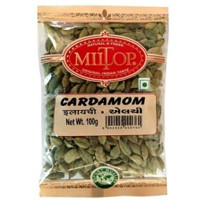Miltop Premium Cardamom Green Whole (ELAICHI), 100g