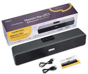 Modernista Maestro Bar 20W Bluetooth Soundbar Speaker with 2400mah Battery/BT v5.0/Aux/USB Port for Rs.1249 @ Amazon