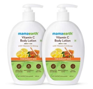 Mamaearth Vitamin C Body Lotion (400 ml x 2) worth Rs.798 for Rs.399 @ Amazon