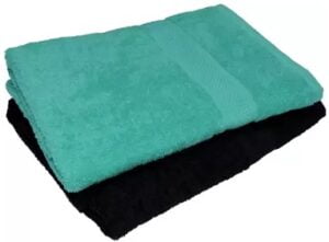 NANDAN GEMS Cotton 380 GSM Bath Towel Set (Pack of 2)